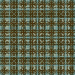 tapestry square pattern mosaic design flower treffle color green and brown 