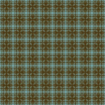 tapestry square pattern mosaic design flower treffle color green and brown 