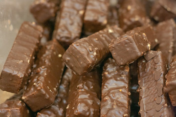 Chocolate-covered waffles in a box
