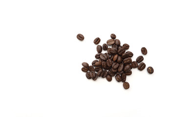 Coffee beans isolated on white background.