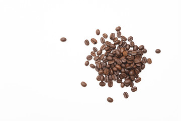 Coffee beans isolated on white background.