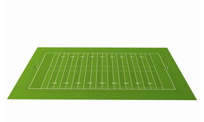 American football field with line. American football stadium with grass pattern. Isolated on white...