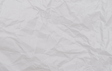 White crumpled paper texture background. Close-up.