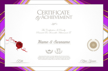 Certificate or diploma modern design elegant template 