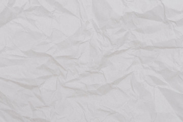 White crumpled paper texture background. Close-up.