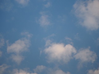 Altostratus white clouds in the blue sky natural background beautiful nature environment space for write