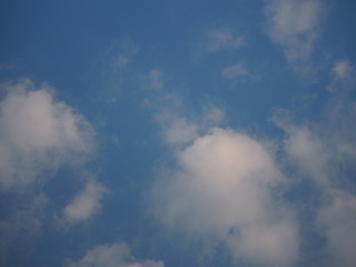 Altostratus white clouds in the blue sky natural background beautiful nature environment space for write