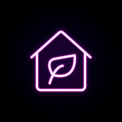 house, leaf sign icon. Simple outline vector of Ecology set for UI and UX, website or mobile application