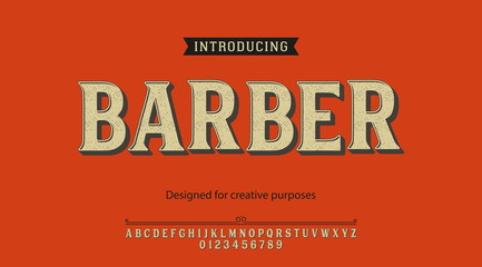 Barver typeface.For labels and different type designs