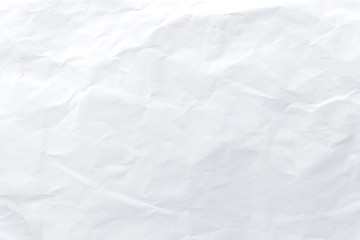 Obraz premium White crumpled paper pattern and texture for background. White creased paper background.