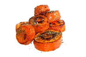 red carrots isolated on white background