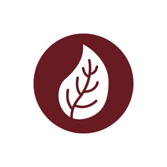 leaf plant ecology block style icon