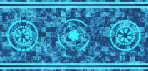 Futuristic Business Technology HUD Background. Internet Of Things