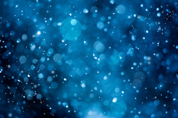 Abstract blue background with bokeh effect