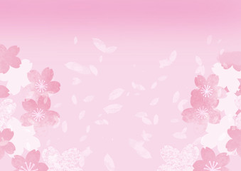 桜　春イメージ　背景イラスト