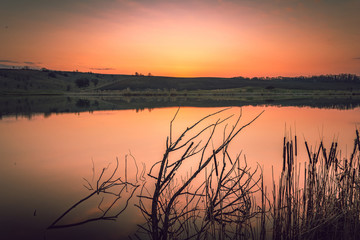 Sunrise on river