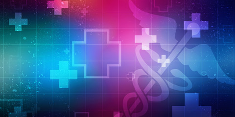 Obraz premium 2d illustration caduceus medical symbol