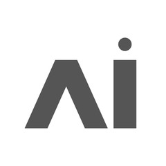 AI Letter Artificial Intelligence Vector illustration