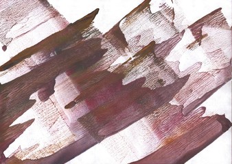 Brown violet abstraction. Watercolor background. Painting texture