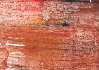 Red brown watercolor. Abstract watercolor background. Painting texture