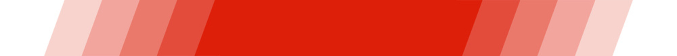 Breiter roter Steifen als Banner mit diagonalem Rand links und rechts