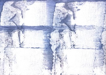 Cold blue spots. Abstract watercolor background. Painting texture