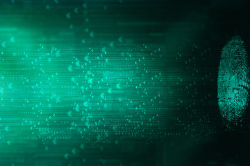 2d illustration Abstract futuristic electronic circuit technology background