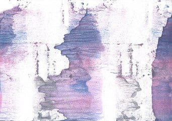 Lilac spots. Abstract watercolor background. Painting texture