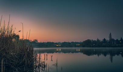 Sunrise on river