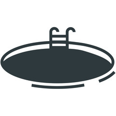 pool black icon on white background