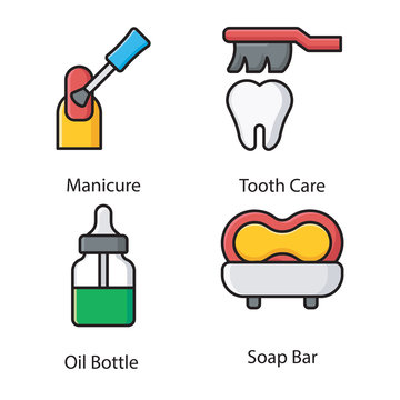  Grooming Activities Flat Vectors Pack 
