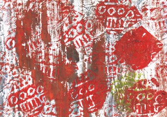 Abstract red art. Painting background. Abstract texture