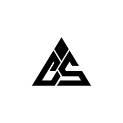 initial CS logo design for peak mountain vector illustration