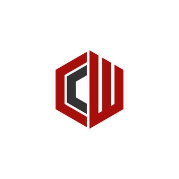 Creative CW and CCW Initial Logo Design, Geometric Hexagon Icon for Modern Business Branding, Minimalist Vector Concept with Clean, Elegant Symbol for Corporate Identity
