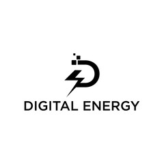 initial d Logo design  and Electric Storm Vector Illustration
