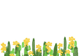 菜の花　春イメージイラスト