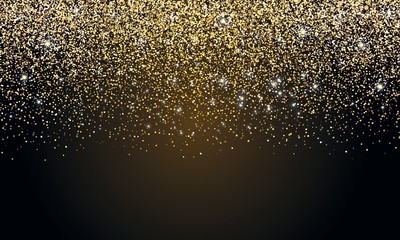 Pluie de paillettes dor&eacute;es
