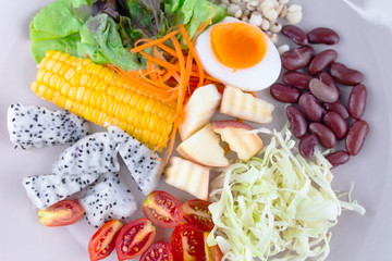 Healthy eating with fresh mix salad. Thailand food.