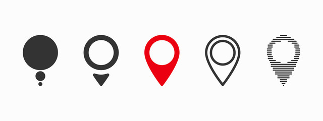 Red maps pin. Location map icon. Location pin. Vector icon - obrazy, fototapety, plakaty