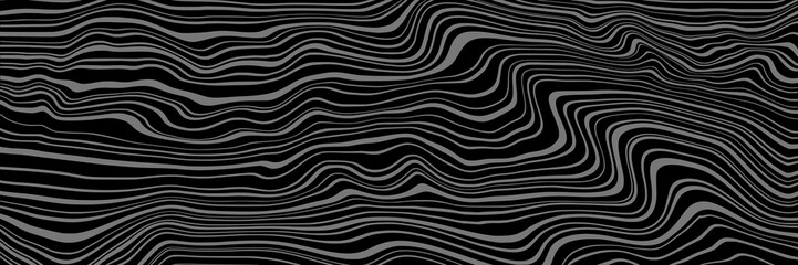 Wood texture imitation, white lines on black background, vector design