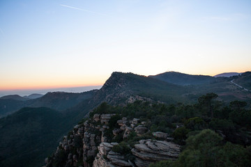 Fototapeta na wymiar views from the Garbi mountain, valencia