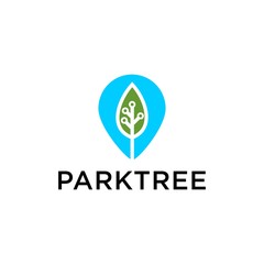 creative pine tree vector technology concept logo design