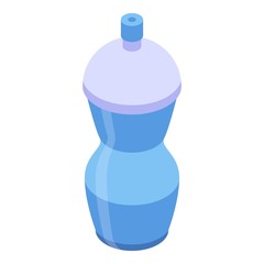 Plastic sippy cup icon. Isometric of plastic sippy cup vector icon for web design isolated on white background
