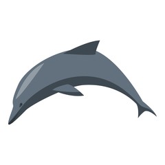 Fototapeta premium Dolphin icon. Isometric of dolphin vector icon for web design isolated on white background