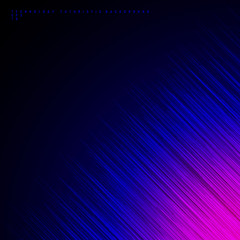 Fototapeta premium Abstract diagonal lines on blue and pink background technology futuristic concept.