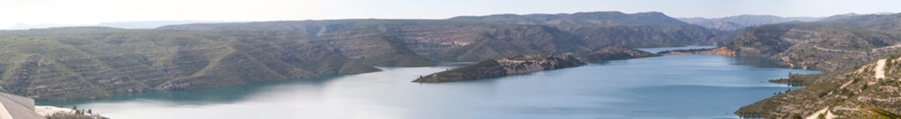 panoramic of a dam with water
