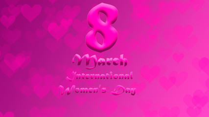 Womens day pink background. Abstract pink card