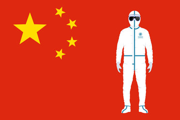 Chinese doctors and nurses who save patients from coronavirus outbreak. Chinese real-life heroes who provide medical treatments in protective suits. 2019 Novel Coronavirus. 2019-nCoV. Covid-19.