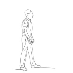 isolated, continuous line drawing man, guy, sketch