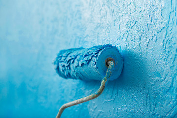 Roller Colors wall texture in blue color